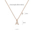 Solid 925 Sterling Silver Initial Crystal Personalised Alphabet Letter Necklace Rose Gold Filled